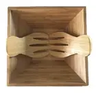 2 Piece Pieces Large Pasta Serving Salad Bowl 4563 Bamboo Set With H Server ks