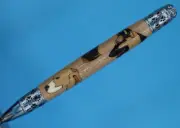 German Shepherd, Beagle, Chihuahua "I Love My Dog" Pen Chrome and Wood Inlay