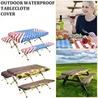 Windproof Picnic Table Cover with Bench Cover Scratch Resistant Camping frQGE