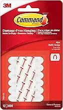 Command Decorating Clip Strips, White, 12-Strip