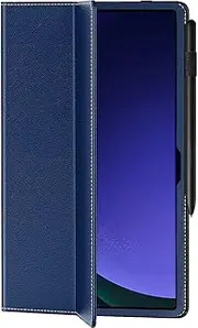 SaharaCase Folio Case for Samsung Galaxy Tab S9 (2023) [Shockproof Bumper] Rugged Protection Antislip Foldable Kickstand with Handstrap (Blue)