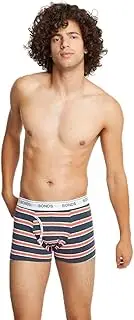 [Generic] 3 x Bonds Mens Trunks Briefs Boxers Underwear Orange/Charcoal/White Stripes Small Orange/Charcoal/White Stripes