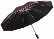 Meichoon UV Protection Reverse Umbrella Portable Compact Windproof for Rain Automatic Folding Inverted Car Travel Parasol Upside Down with Safety Reflective Strip