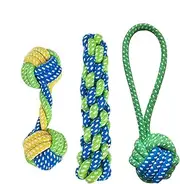 Dog Rope Toy - Rope Toys for Dogs | 3 Pack Puppy Tug of War Toy | Bite-Resistant Aggressive Teeth Cleaning Toys | Interactive Pets Pull Ropes for Indoor and Outdoor Dogs