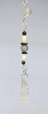 Boho, hippie, Quartz & amazonite Dread Bead, Braid Bead, Dread Accessories