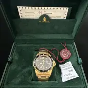 A BATHING APE BAPEX TYPE 1 Gold Black Watch Boxed Japan Exclusive