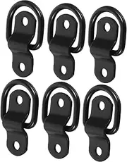 GANAZONO 6 Set Heavy Duty D Ring Tie Down Anchors with Screws for Secure Truck Bed Brackets Compact D Rings for Furniture Cargo and Car Trunks
