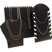 3 Black Necklace & Chain Easel Jewelry Display
