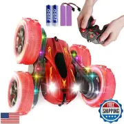 28℃ Remote Control Car,RC Cars with Sides Light Strip and Headlights,Double S