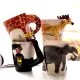 強強滾 咖啡杯牛奶杯彩繪馬克杯可愛卡通造型3D立體動物馬克杯大容量手繪陶瓷喝水杯可愛創意個性