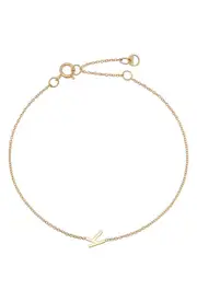 BYCHARI Initial Pendant Bracelet