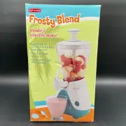 Back to Basics Frosty Blender & Smoothie Maker 40oz Dispenser White Teal NEW