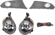 Car Fog Lights for VW for Polo for Vento Sedan Saloon 2011 2012 2013 2014 2015 2016 Car Front LED Fog Light Fog Lamp Grille Harness Assembly Car Front Bumper Fog Light