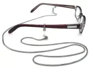 Metal Eyeglass Chain and Sunglass Holder: Stainless Steel Cord (Silver color)
