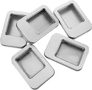 WOFASHPURET 5pcs Box Nail Storage Organizer with Window Lids Durable Display Box for Nail Art Clear Lid for Easy Identification Protective Design for Candles Balms and Treasures