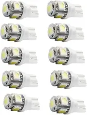 10 Pack Car Led Lights T10 5050 5 Smd Led Bulbs High-powered Long-life Energy-efficient Easy Install Car Interior Lamps