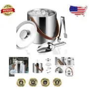 3L Insulated Ice Bucket Set with Lid & Ice Tongs - Perfect for Wine & Champagne