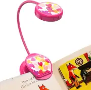 Cute Rechargeable Book Light, Eye-Care Clip on Lights for Reading in Bed, 3 Colo