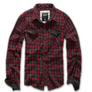 Brandit Duncan Shirt, red-brown, Size S Red Brown