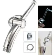 Toilet Bidet Sprayer Head Chrome Hand Held Shower Spray Shattaf ABS Washer