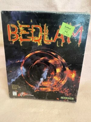 Bedlam Video Game PC Big Box CD-ROM 1996 GT Interactive Software Mirage NIB
