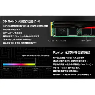 PLEXTOR M9PeG 256GB M.2 2280 PCIe SSD 固態硬碟 蝦皮直送