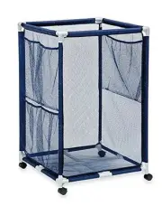 Pool Storage Bin Large - Blue Mesh 40”H X 24” Square