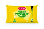 2pc Tontine 46x72cm Aussie Favourite Pillow Medium Profile Home Bedding