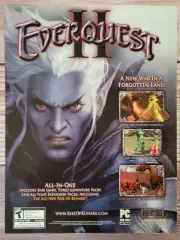 Everquest II PC Game (MMORPG) 2004 Promotional Ad Art Print Poster