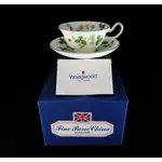 英國製WEDGWOOD WILD STRAWBERRY系列骨瓷花茶/咖啡杯盤組