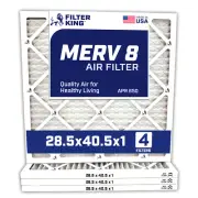 Filter King 28.5x40.5x1 Air Filter 4-PACK MERV 8 Actual Size 28.5 x 40.5 x .75"