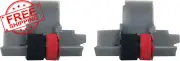 Package of Two for Casio HR-100TM and HR-150TM Calculator Ink Roller, Black and