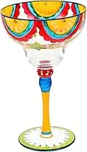 Glass Decorative Painted Wine Glassware Set of 1 Hand-Painted Fruit Design for Cocktail Juice Dessert
