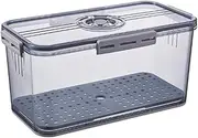 Bread Box Bread Boxes for Kitchen Counter Airtight, Time Recording Bread Storage Container with Lid Grey