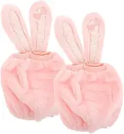 [ANDRESLAD] Cartoon Animal Arm Sleeves Plush Bunny Ears Sleeves for Boys and Girls Soft Stain Resistant Winter Warmth