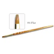 Medicool Kolinsky 100% Sable Nail Brush - #4 Flat