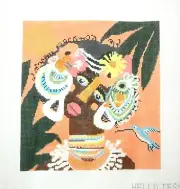 Hello Tess Hope Woman's Face Handpainted Needlepoint Canvas