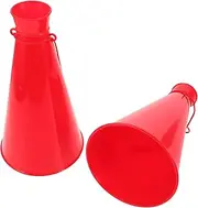 Generic 2pcs Amplifier Microphone Speaker Cheer Megaphone Football Horn Cheerleading Megaphone Cheering Horn Megaphone Prop The Loud Cup Noise Maker Football Noise Maker Cheer Horn Red