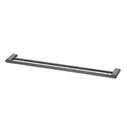 Oliveri 800mm Matte Black Madrid Double Towel Rail