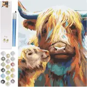 Paint by Numbers for Canvas Highland Cow DIY Acrylic Adult Paint by Number Kits