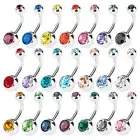 15pcs Bulk Lots Body Piercing Eyebrow Jewelry Belly Tongue Bar Ring Double Ball