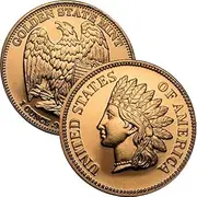 1 oz .999 Pure Copper Round/Challenge Coin (Indian Head Cent)