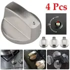 4X Alloy Kitchen Home Gas Stove Knobs Cooker Oven Cooktop Metal Switch Control