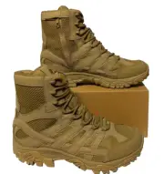 Merrell Moab 2 8" Tactical Waterproof Side-Zip Coyote Brown Boots Mens Sz 12