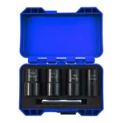 Bolt Nut Extractor 1/2" Drive Impact Removal Socket Tool Set 17mm-19mm-21mm-22mm