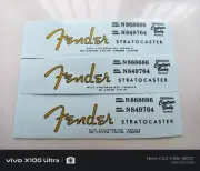 3P Headstock Waterslide Transfer Decals For FENDER CUSTOM TELECASTER Guitar Bass