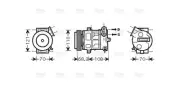 AVA Aircon Compressor OLAK418 for Opel Corsa (2007) 1.0 Ecotec (for: Opel)