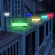 Solar Garden Lights 2Pcs Solar Column Lamp Outdoor 28 LEDs Wall Fence Column Lamp