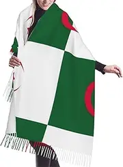 [DRTGEDS] Flag Of Algeria Scarfs For Women Fall Winter Scarves Pashmina Shawls And Wraps For All Season Christmas Gift