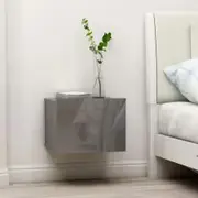 Bedside Cabinet High Gloss Grey 40x30x30 cm Chipboard